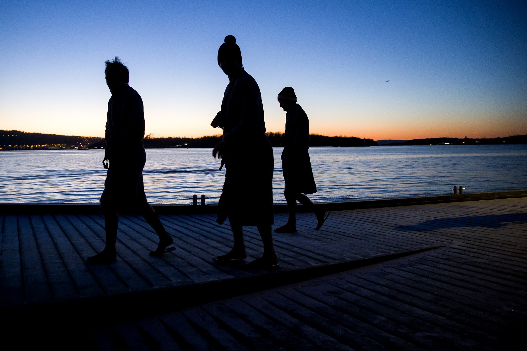 Ferdig badet, nå er det tid for badstu. Foto: Cornelius Poppe/NTB Scanpix